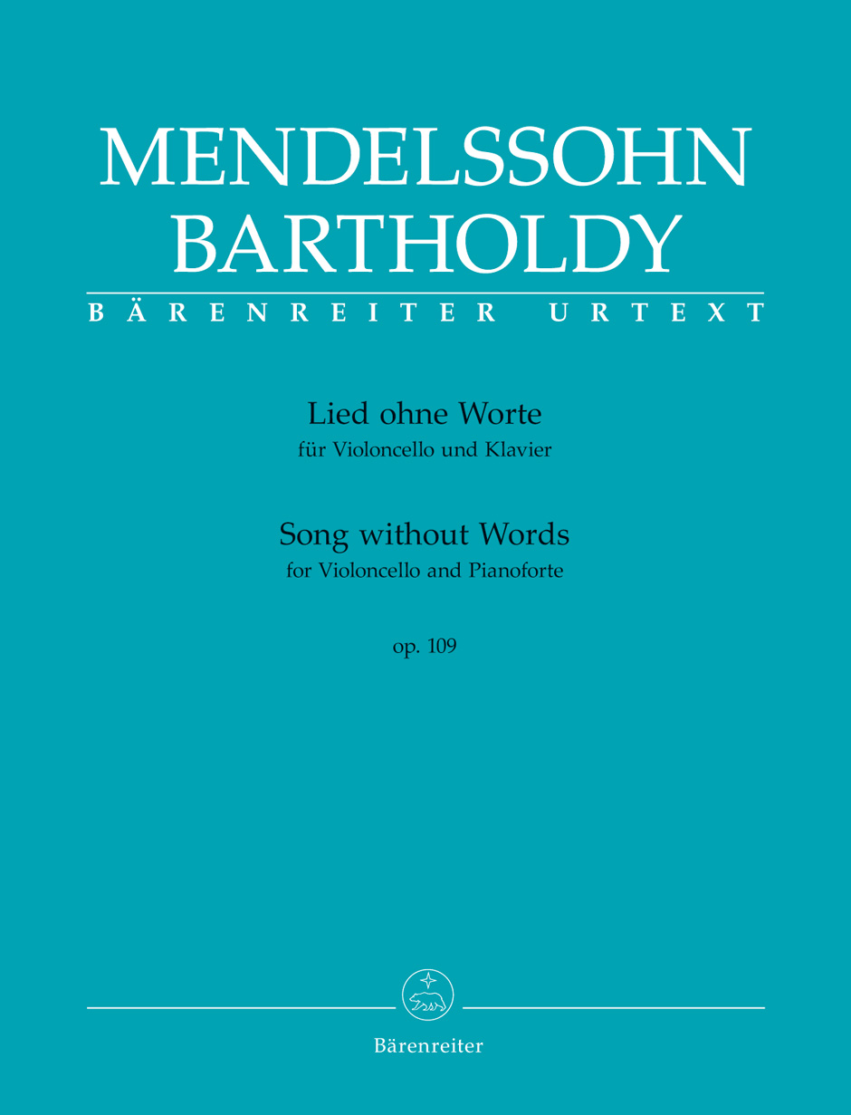 MENDELSSOHN - LIED OHNE WORTE FÜR VIOLONCELLO UND KLAVIER OP.109