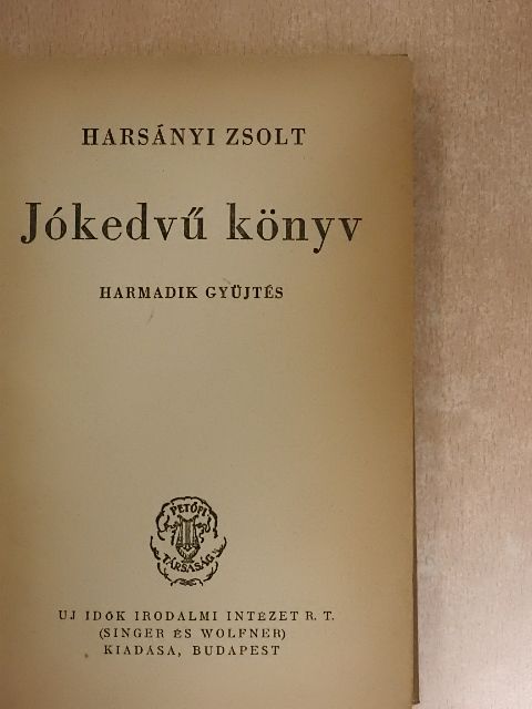 Harsányi Zsolt - Jókedvű könyv - Harmadik gyüjtés [antikvár]
