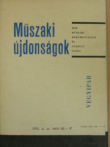 Borlai Oszkár - Műszaki Újdonságok 1972/6. MUV 80-97 [antikvár]