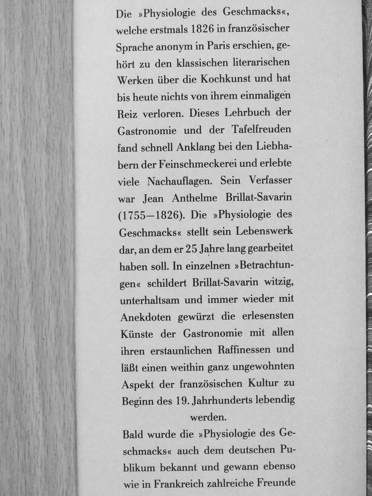 Jean Anthelme Brillat-Savarin - Physiologie des Geschmacks oder Physiologische Anleitung zum Studium der Tafelgenüsse [antikvár]