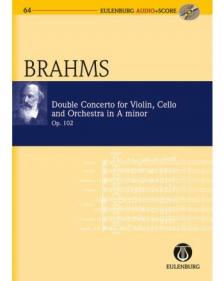 BRAHMS... - DOUBLE CONCERTO FOR VIOLIN, CELLO AND ORCH. IN A MINOR OP.102 POCKET SCORE