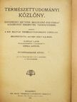 Andriska V. - Természettudományi Közlöny 1921. január-december/Pótfüzetek a Természettudományi Közlönyhöz 1921. január-december [antikvár]