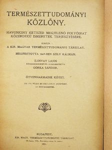 Andriska V. - Természettudományi Közlöny 1921. január-december/Pótfüzetek a Természettudományi Közlönyhöz 1921. január-december [antikvár]