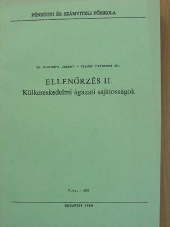 Dr. Szatmári József - Ellenőrzés II. [antikvár]