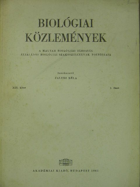 Balázs A. - Biológiai Közlemények XIII/1. [antikvár]