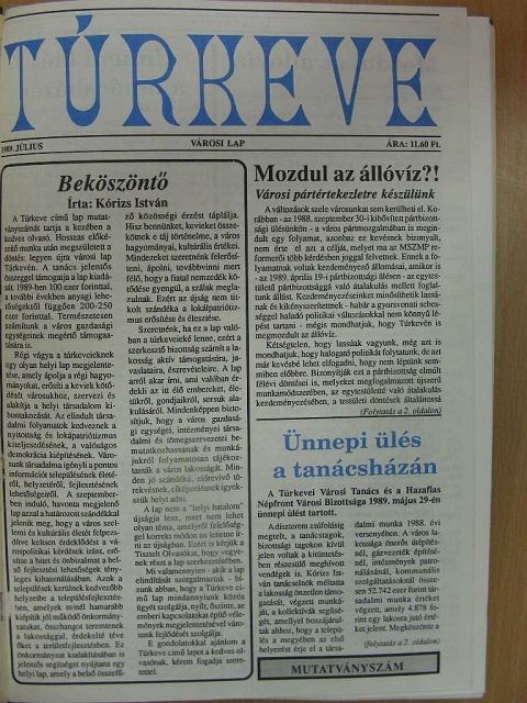 Dr. Örsi Julianna - Túrkeve/Jász-Nagykun-Szolnok/Ványi Hírlap 1989-1990. (vegyes számok) (21 db) [antikvár]