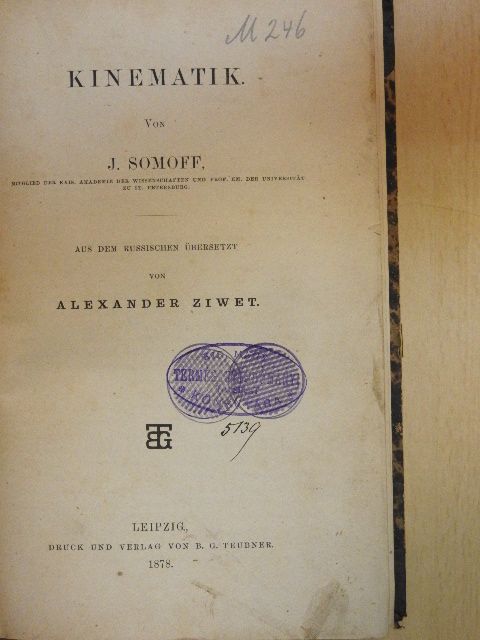J. Somoff - Theoretische Mechanik 1. [antikvár]