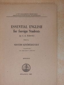 C. E. Eckersley - Essential English for Foreign Students 2. [antikvár]