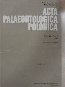Andrzej Prejbisz - Acta Palaeontologica Polonica No. 1 1981 [antikvár]