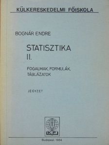 Bognár Endre - Statisztika II. [antikvár]