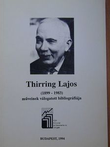 Dr. Kovacsics József - Thirring Lajos műveinek válogatott bibliográfiája [antikvár]