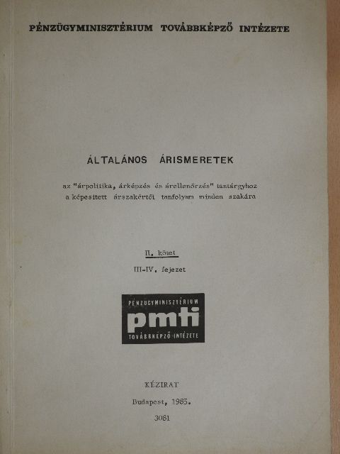 Dr. Boytha Györgyné - Általános árismeretek II. kötet [antikvár]
