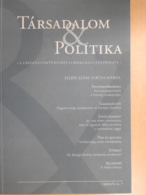 Böcskei Balázs - Társadalom & Politika 2005. május [antikvár]