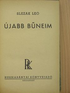 Slezak Leó - Újabb bűneim [antikvár]