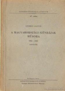 György Eszter - A magyarországi színházak műsora 1965-1966 [antikvár]