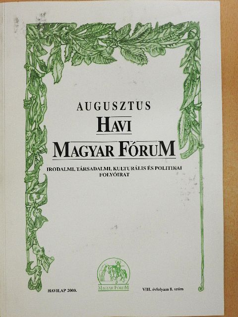Csurka István - Havi Magyar Fórum 2000. augusztus [antikvár]