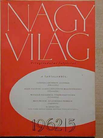 Alan Sillitoe - Nagyvilág 1962. május [antikvár]