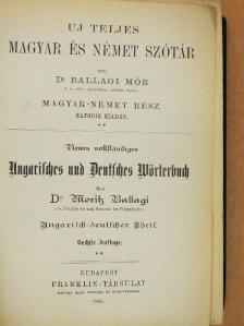 Dr. Ballagi Mór - Uj teljes magyar és német szótár [antikvár]