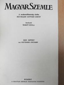 Bisztray Gyula - Magyar Szemle 1935. szeptember-december [antikvár]