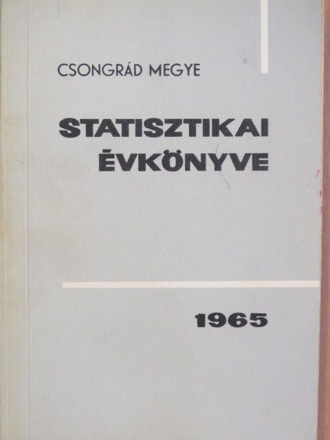 Csongrád megye statisztikai évkönyve 1965 [antikvár]
