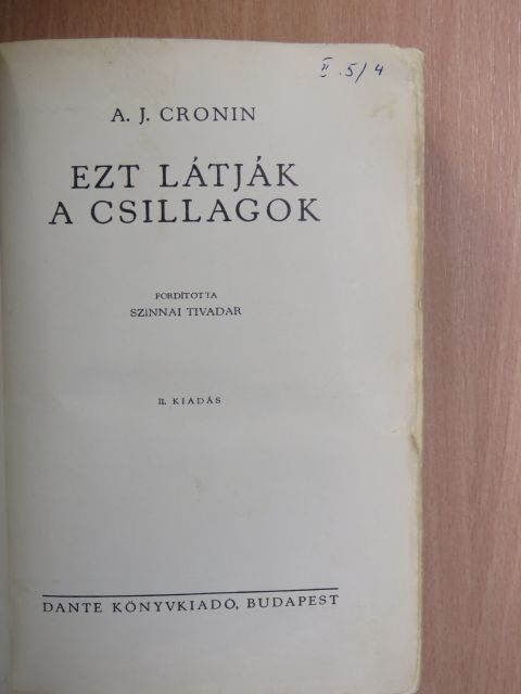 A. J. Cronin - Ezt látják a csillagok I-II. [antikvár]