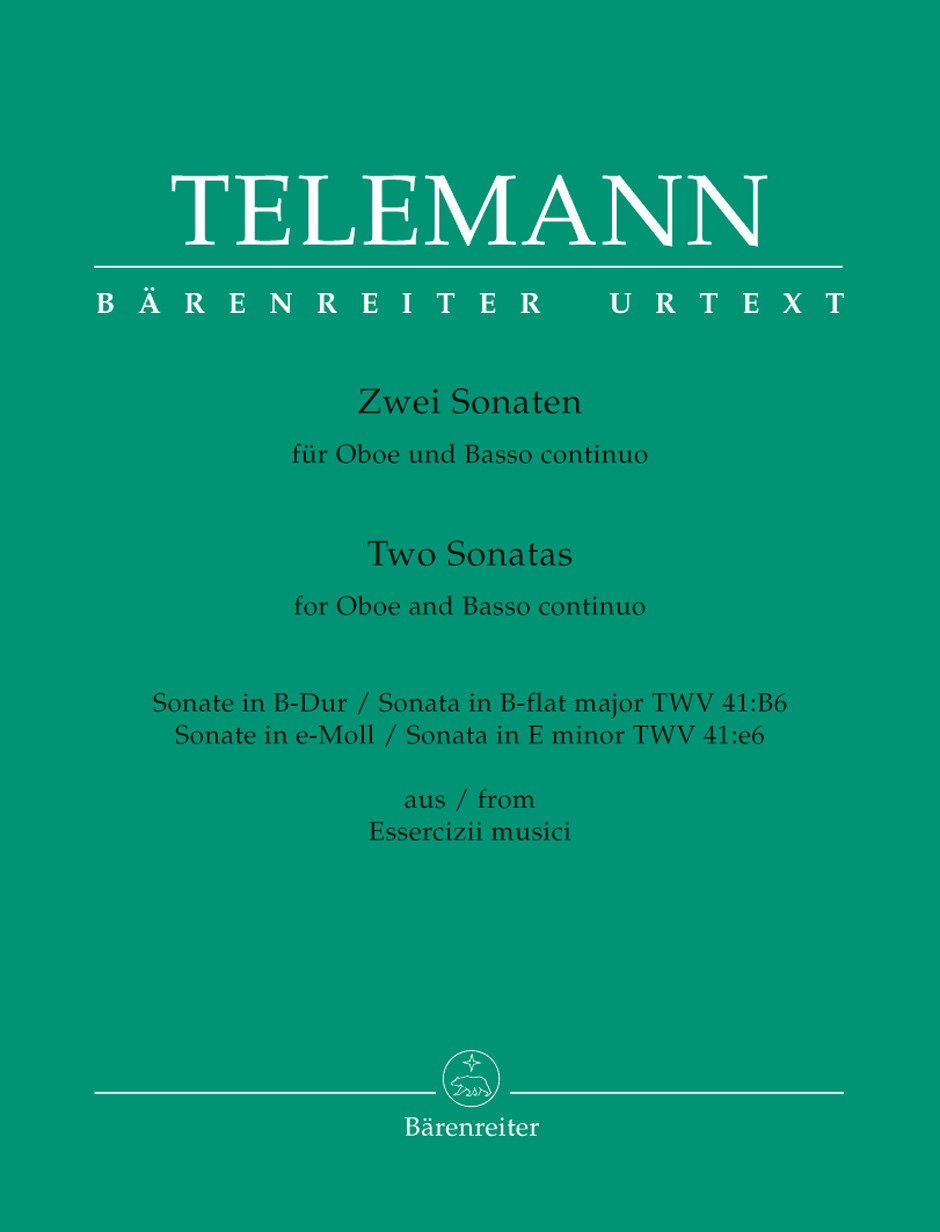 TELEMANN - ZWEI SONATEN FÜR OBOE UND BASSO CONTINUO - SONATE IN B-DUR TWV 41:B6