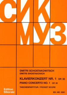 SOSZTAKOVICS / SCHOSTAKOWITSCH - KLAVIERKONZERT NR.1 OP.35, TASCHENPARTITUR