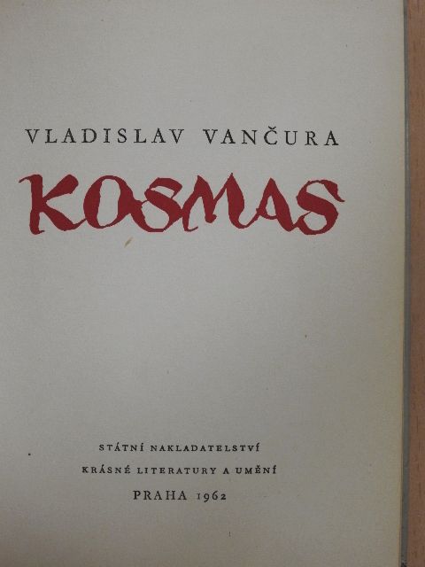 Vladislav Vancura - Kosmas [antikvár]