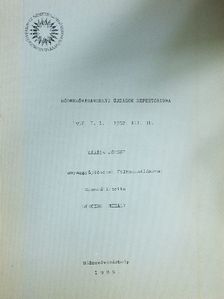 Hódmezővásárhelyi újságok repertóriuma 1952. [antikvár]