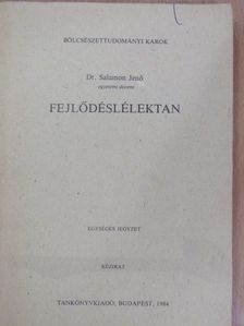 Dr. Salamon Jenő - Fejlődéslélektan [antikvár]