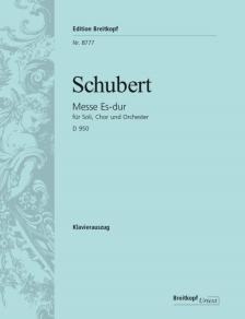 SCHUBERT - MESSE ES-DUR FÜR SOLI, CHOR UND ORCHESTER D 950 KLAVIERAUSZUG (SPENGEL)