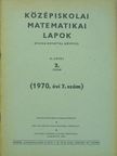 Középiskolai matematikai lapok 1970/7. [antikvár]