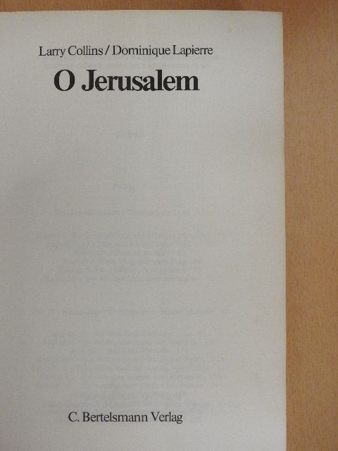 Dominique Lapierre - O Jerusalem [antikvár]