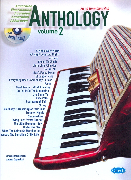 ANTHOLOGY VOLUME 2, 24 ALL TIME FAVORITES FOR ACCORDEON (A.CAPPELLARI) + CD