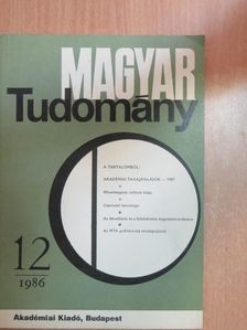 Szabolcsi Miklós - Magyar Tudomány 1986. december [antikvár]