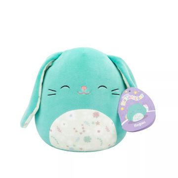 Squishmallows: Regan, a türkiz nyuszi virágos hassal - 20 cm