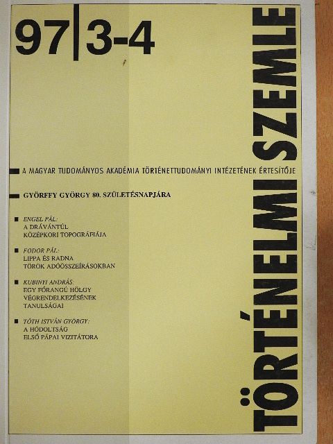 Csukovits Enikő - Történelmi Szemle 1997/3-4. [antikvár]