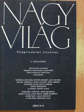 Alice Munro - Nagyvilág 2003. március-április [antikvár]