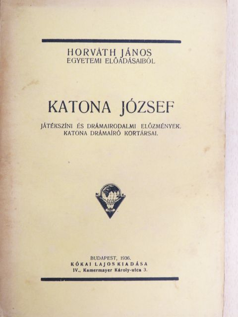 Horváth János - Katona József [antikvár]