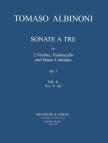 ALBINONI - SONATE A TRE FOR 2 VIOLINS, VIOLONCELLO AND BASSO CONTINUO OP.1 VOL.4: NOS. X-XII. (M. LUTZ)