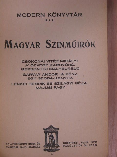 Csokonai Vitéz Mihály - Magyar szinműirók I. [antikvár]