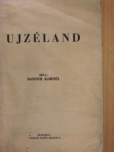 Donner Kornél - Ujzéland [antikvár]