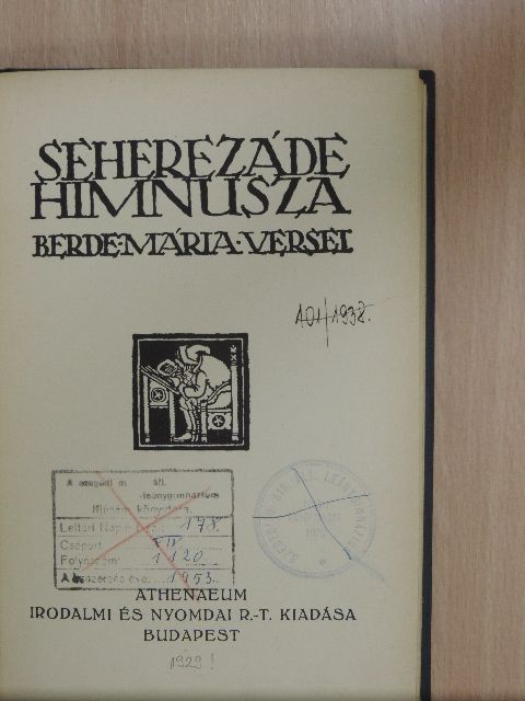 Berde Mária - Seherezáde himnusza [antikvár]