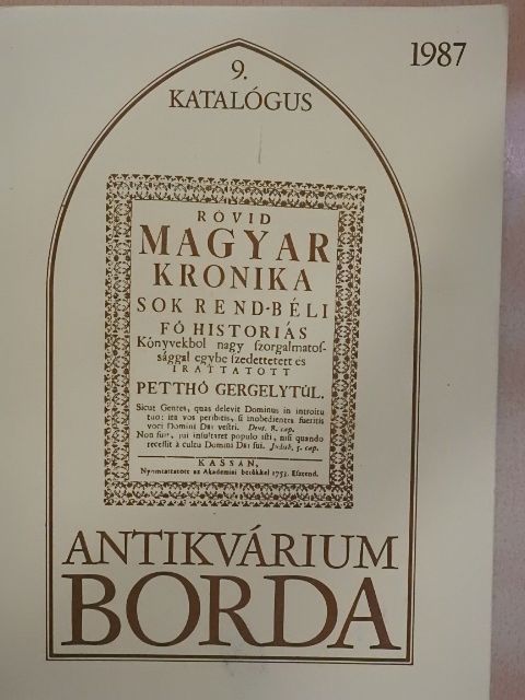 Borda Antikvárium 9. katalógus [antikvár]