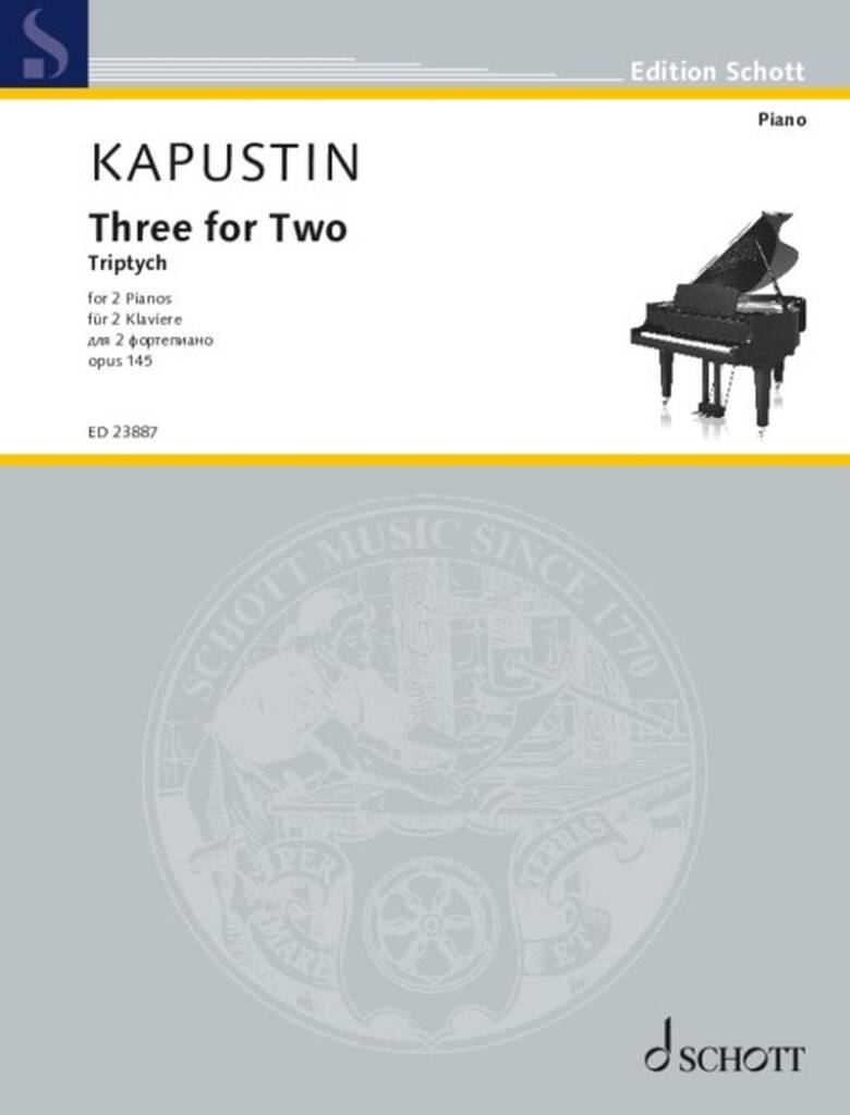 KAPUSTIN - THREE FOR TWO - OP. 145 - FOR 2 PIANOS