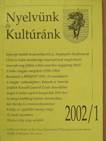 Beder Tibor - Nyelvünk és Kultúránk 2002/1. [antikvár]