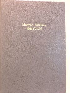 Magyar Közlöny 1994. július 6.-szeptember 30. (fél évfolyam) [antikvár]