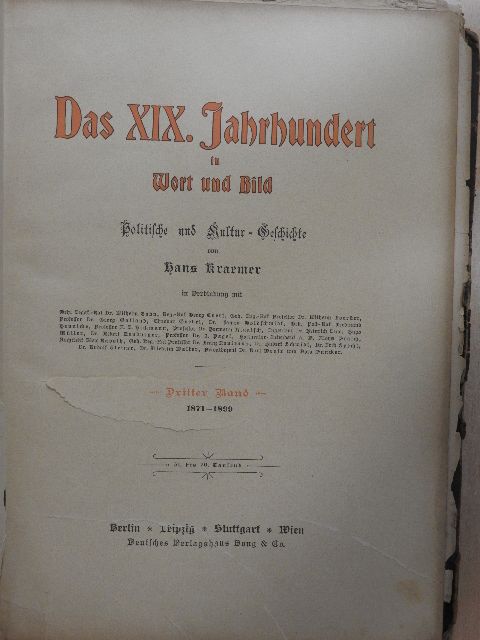 Dr. Georg Galland - Das XIX. Jahrhundert in Wort und Bild III. (gótbetűs) (rossz állapotú) [antikvár]