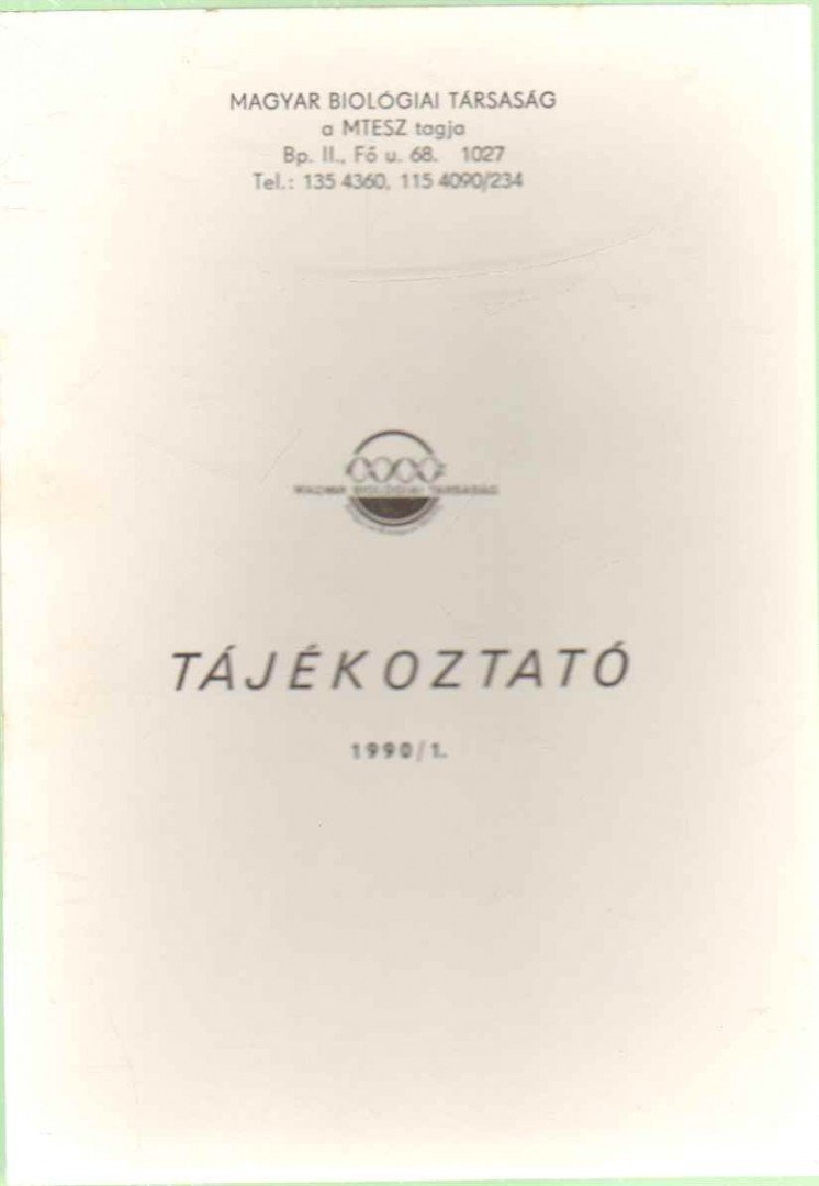Tájékoztató 1990/1. [antikvár]