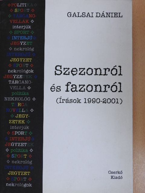 Galsai Dániel - Szezonról és fazonról [antikvár]